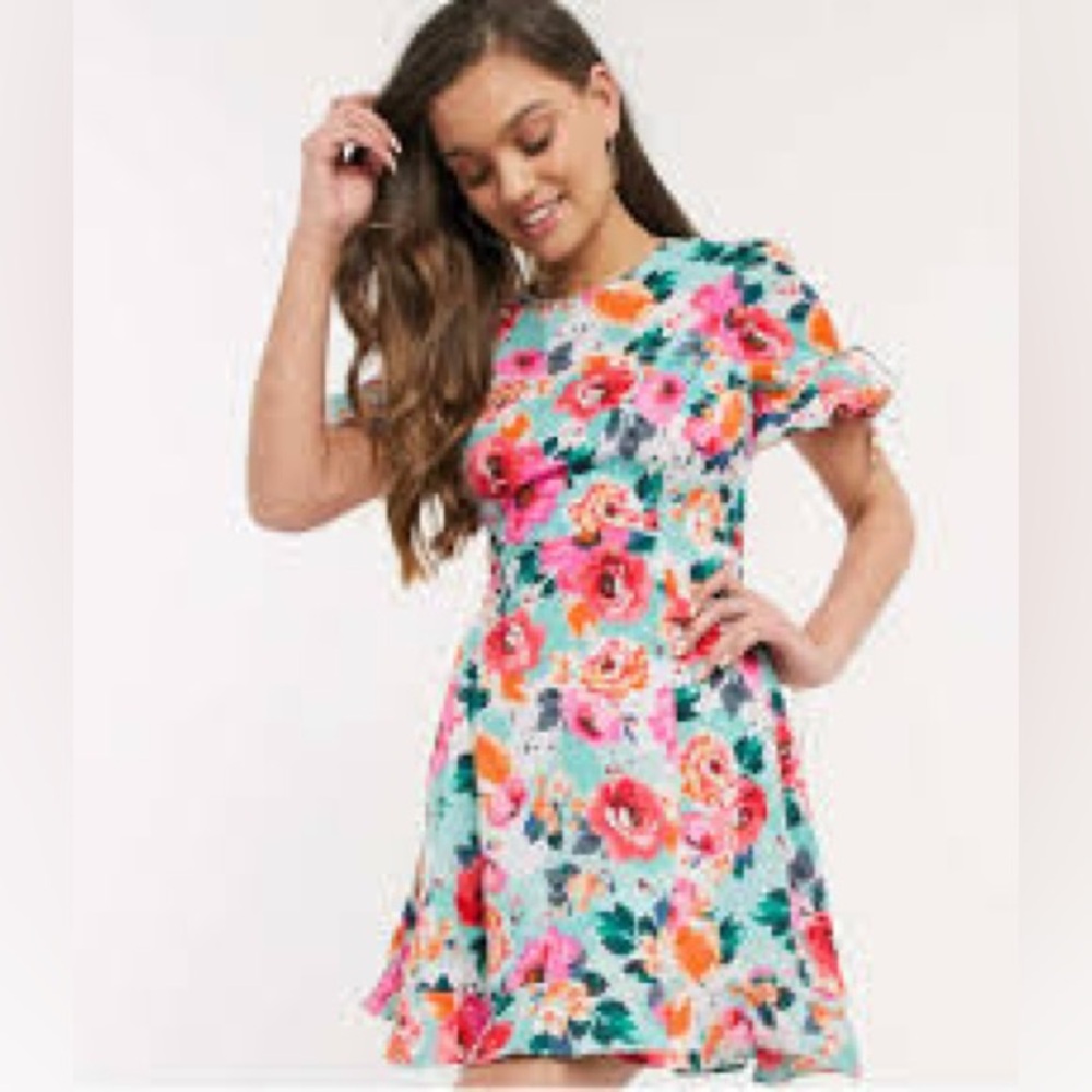 Brave Soul London Floral Short Sleeve Dress